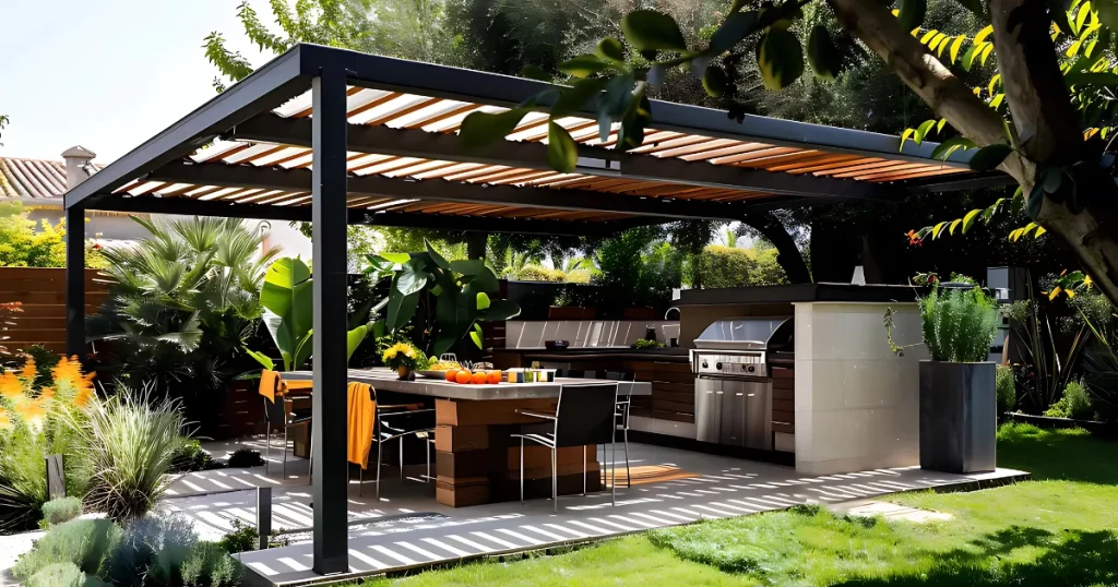 Industrial Chic Outdoor Kitchen