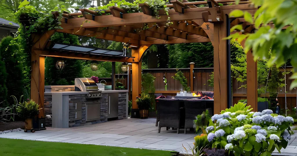 Rustic Elegance with Wooden Pergolas